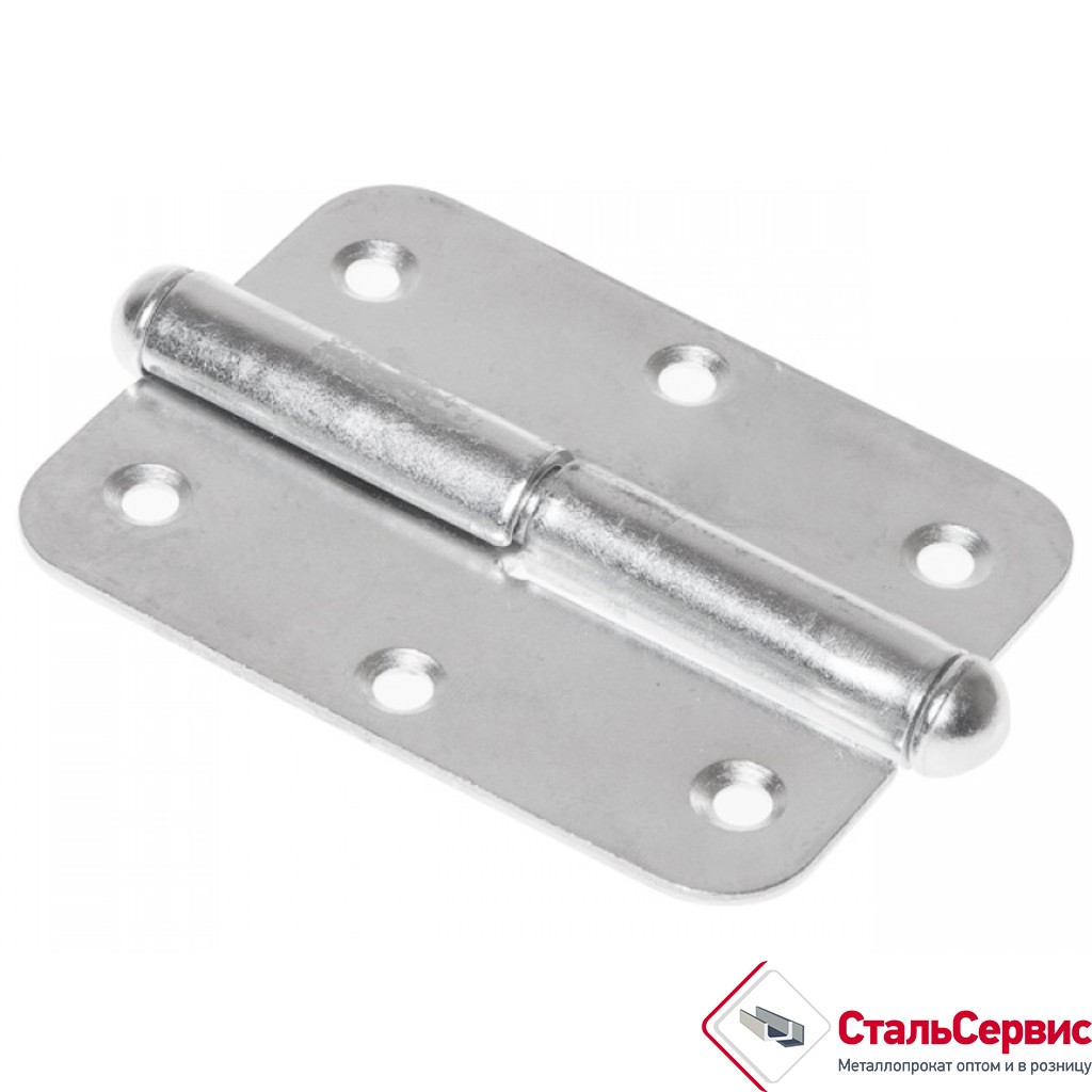 Петля накладная 130 мм, левая, оцинкован.