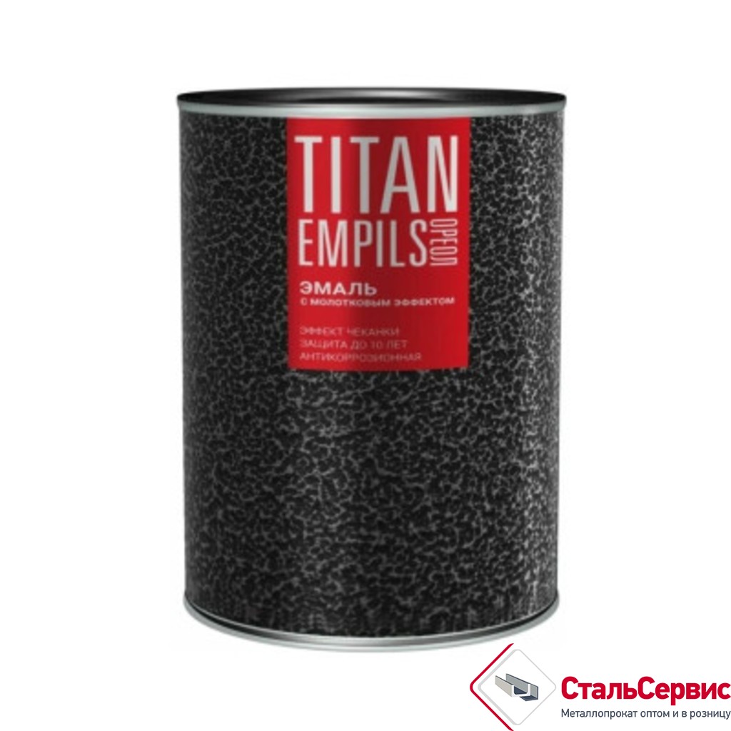 ОРЕОЛ TITAN Эмаль с молотковым эффектом серебристая 0,8кг