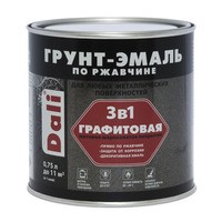 Эмаль Графитовая по ржавчине DALIчерная 0,75л