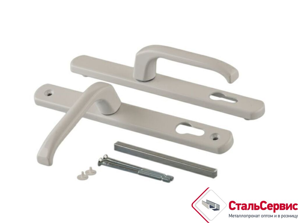 Ручка белая дверная алюминевая 28/85мм,9016 CSK