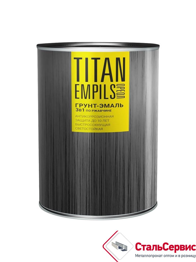 ОРЕОЛ TITAN Грунт-эмаль по ржавчине зеленый RAL6005 0,9кг