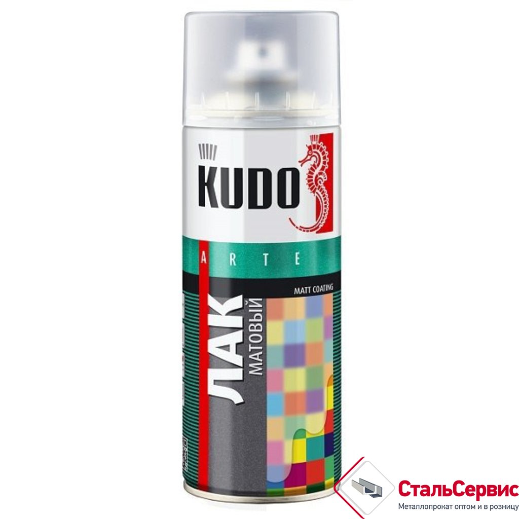 Аэрозоль KUDO лак универсаньный акриловый №9004 мат.520мл.