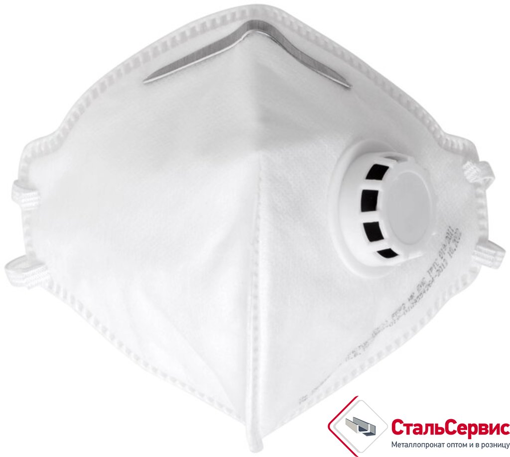 Полумаска фильтрующая складная 4-х  слойная с клапоном