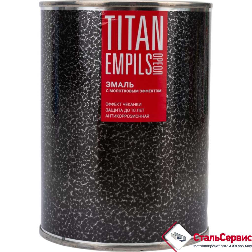 ОРЕОЛ TITAN Эмаль с молотковым эффектом серебристая 2,5кг