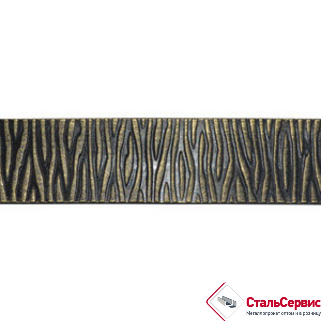 Полоса декоративная 40х4,0 мм узор "КОРА " (3,2 м)