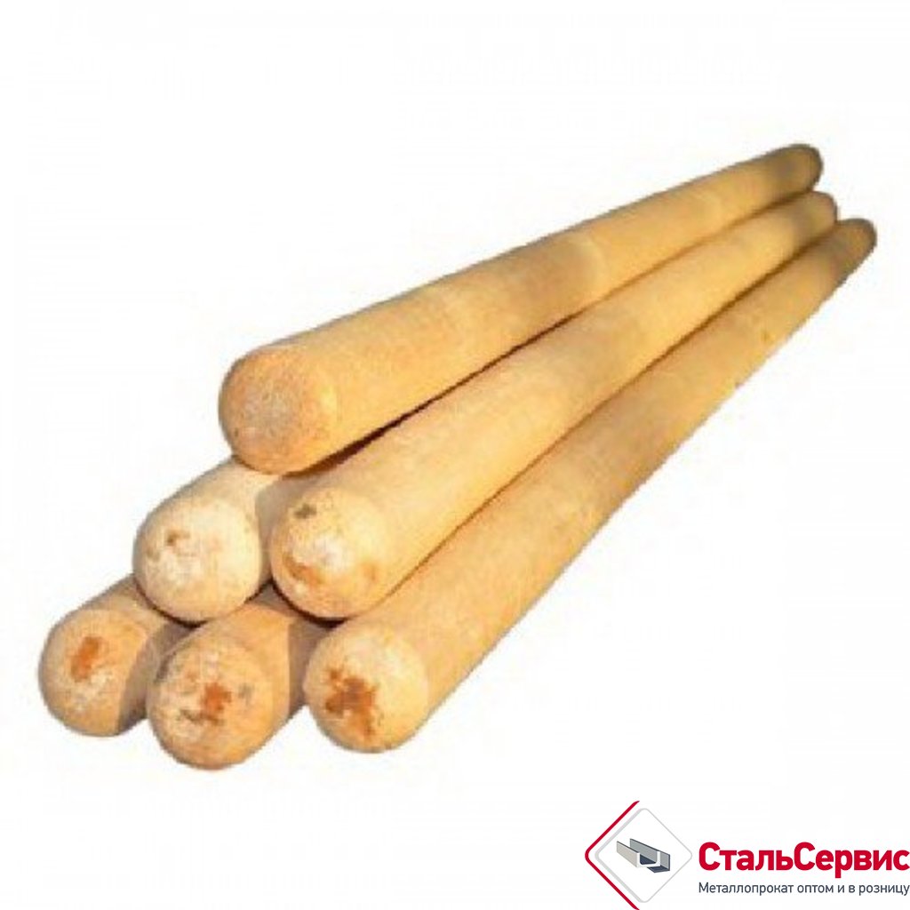 Черенок березовый для лопат,ф 40мм ,Длина 1200мм,высший сорт