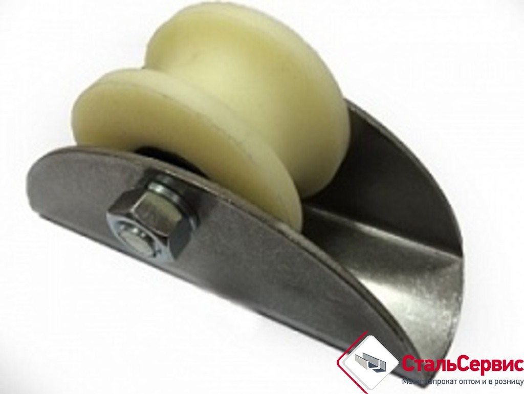 Ролик КАПРОРЛОН d 70мм под трубу d.3/4" на ПЛАТФОРМЕ Р2709