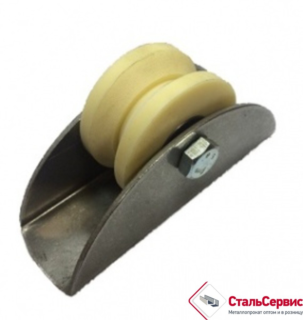 Ролик КАПРОРЛОН d 70мм под УГОЛ на ПЛАТФОРМЕ Р2712Б