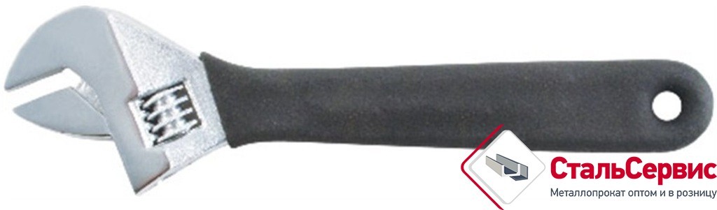 Ключ разводной, 300 мм, антискользящее покрытиек рукоятки