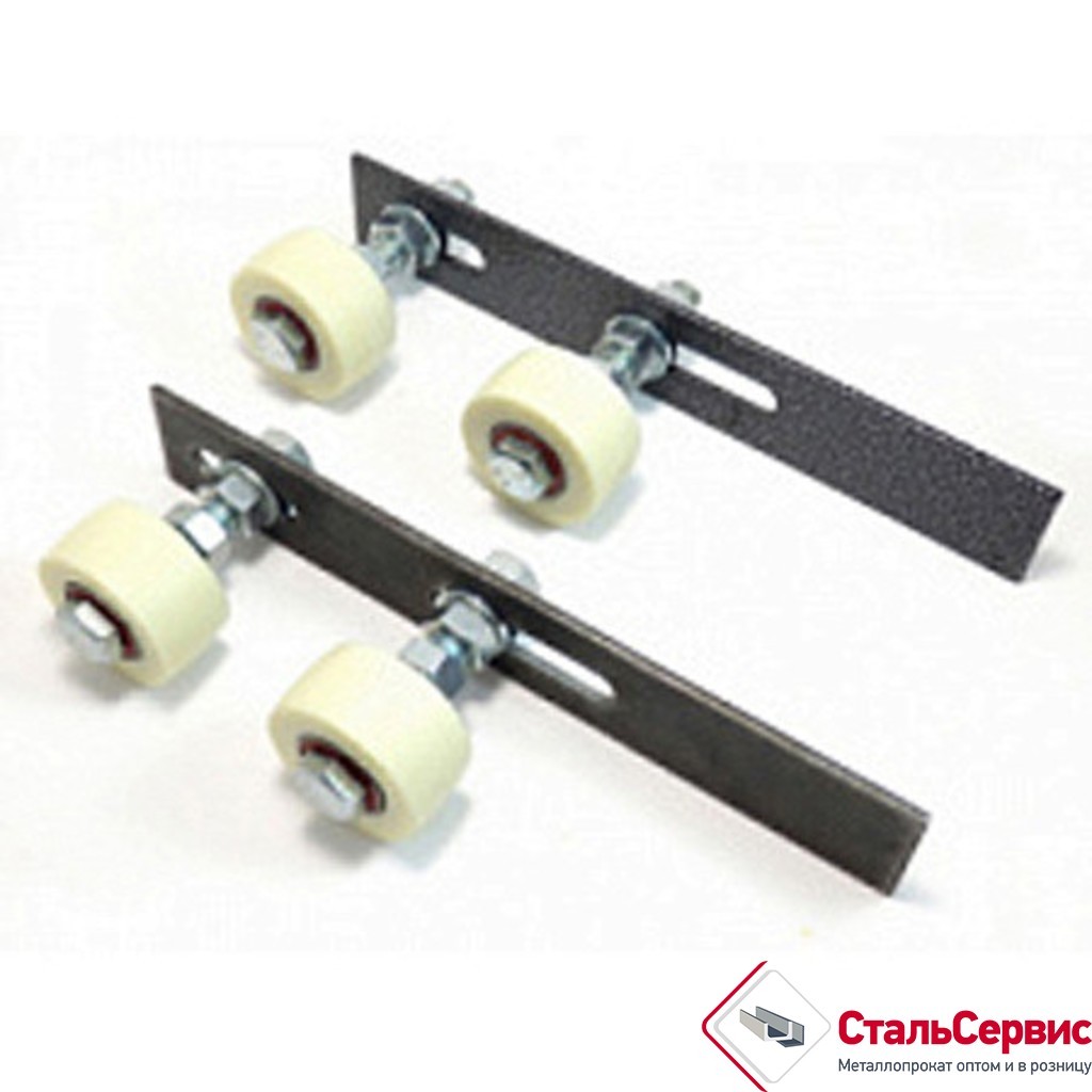 Комплект поддерж. роликов на черной пластине d 50 капролон Р1104