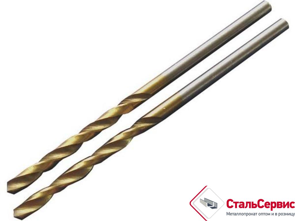 Сверло по металлу d-4,0 титановое покрытие