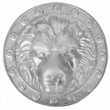 Голова льва (малая) SK20.01.1 180х180 алюминий