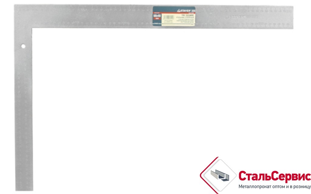 Угольник 400х600 мм, цельно-металический 