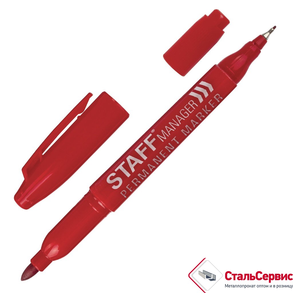 Маркер красный двусторонний строительный