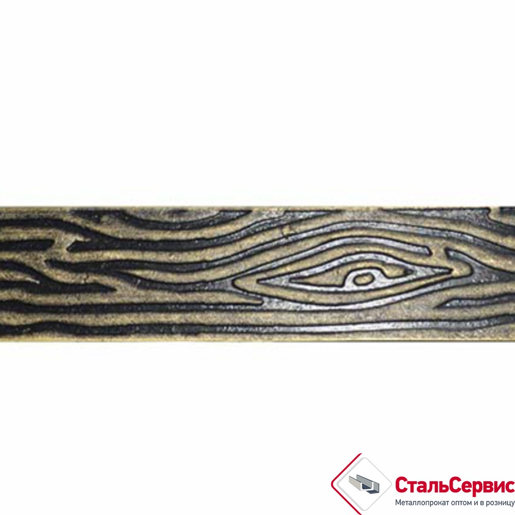 Полоса декоративная 25х4,0 мм узор "Фактура дерева"