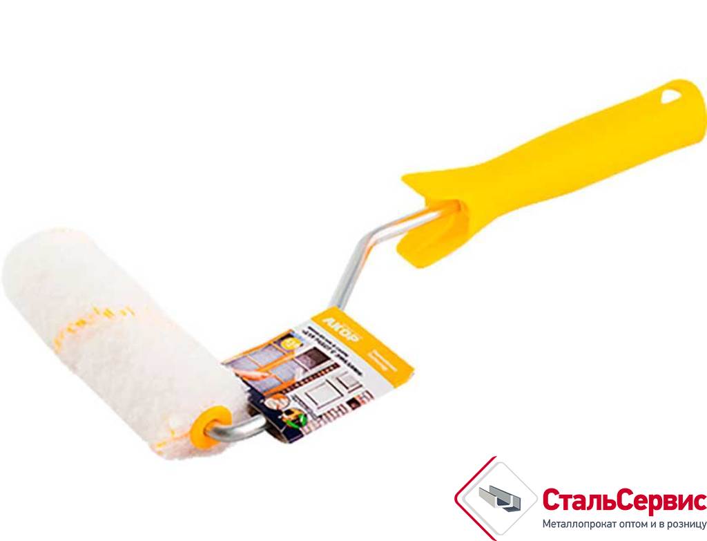 Валик Акор 110 мм с бюгелем желтый