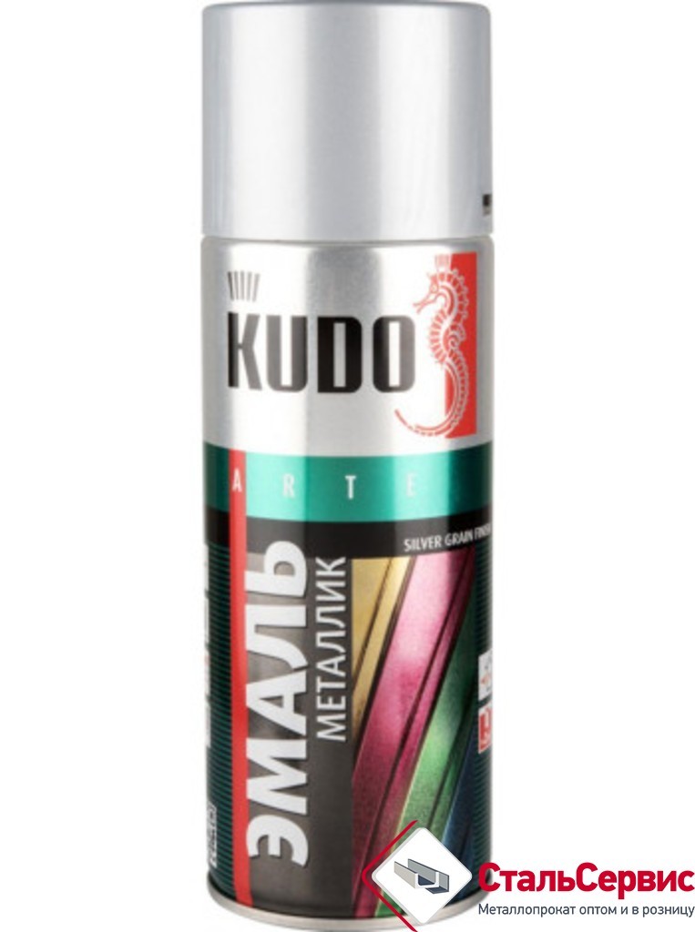 Аэрозоль KUDO №1026 металлик серебро 520мл
