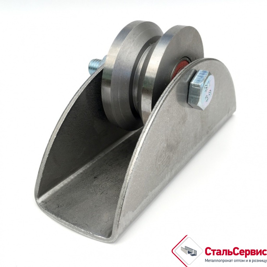 Ролик МЕТАЛЛ d 65мм под УГОЛ на ПЛАТФОРМЕ Р3616