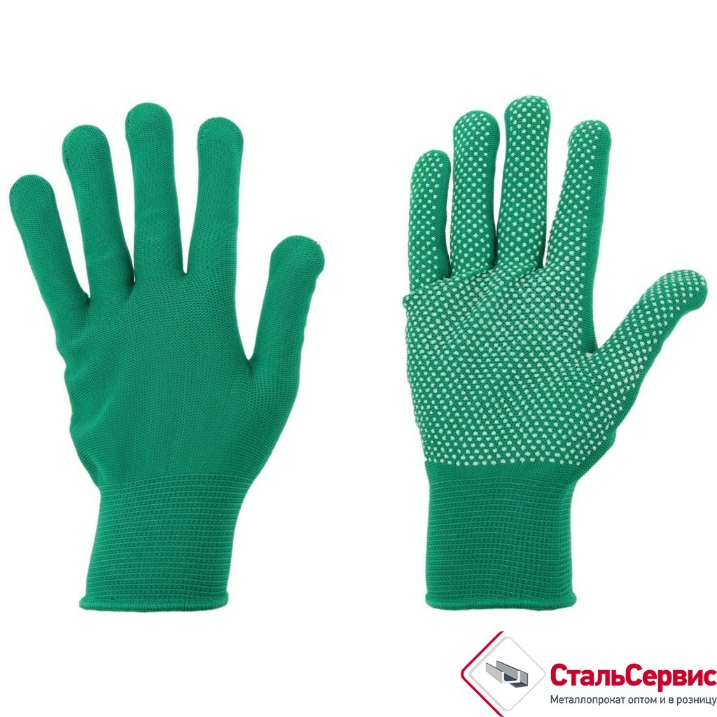 Перчатки нейлоновые с ПВХ