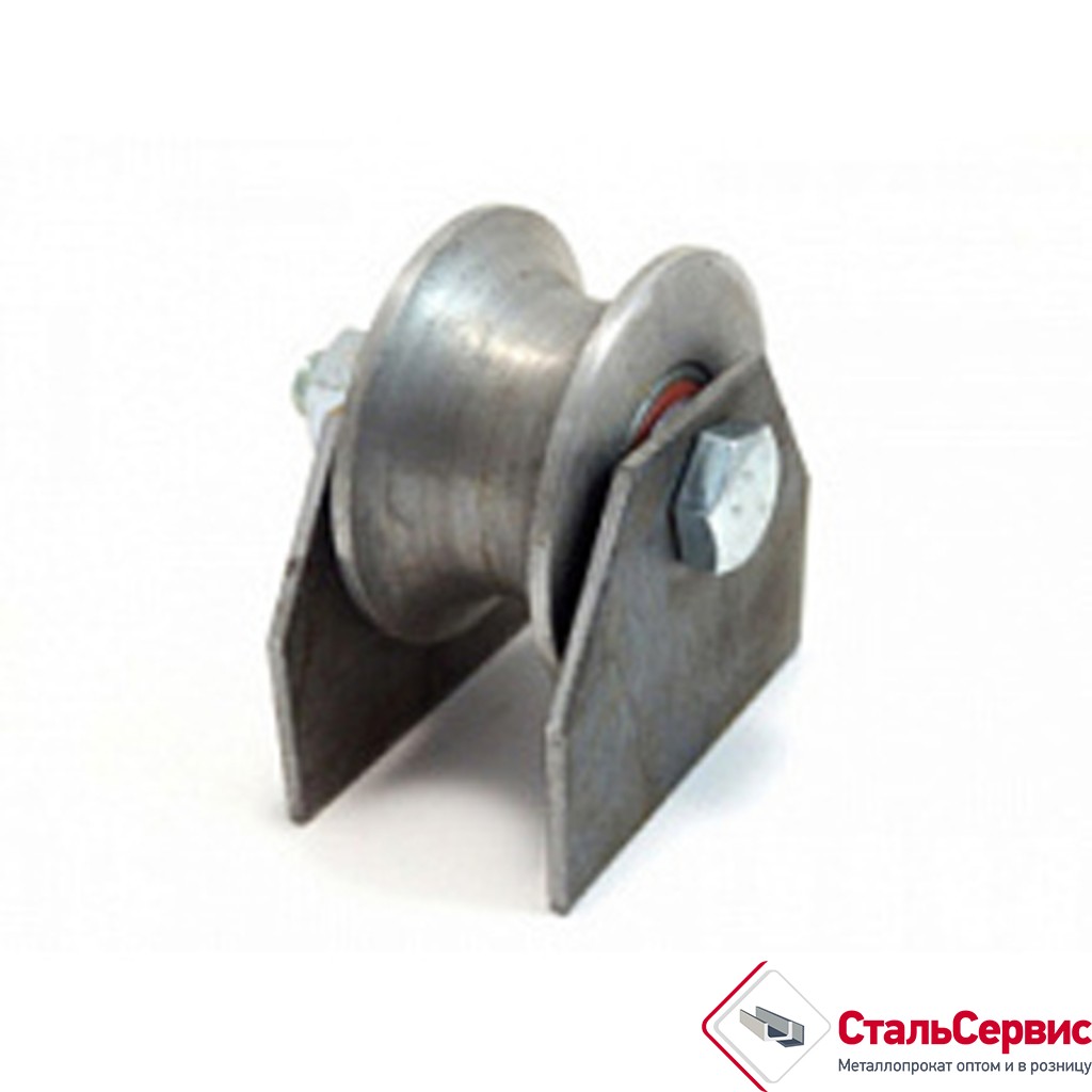 Ролик МЕТАЛЛ d 65 мм под ТРУБУ d.3/4 на ПЛАСТИНАХ Р3611