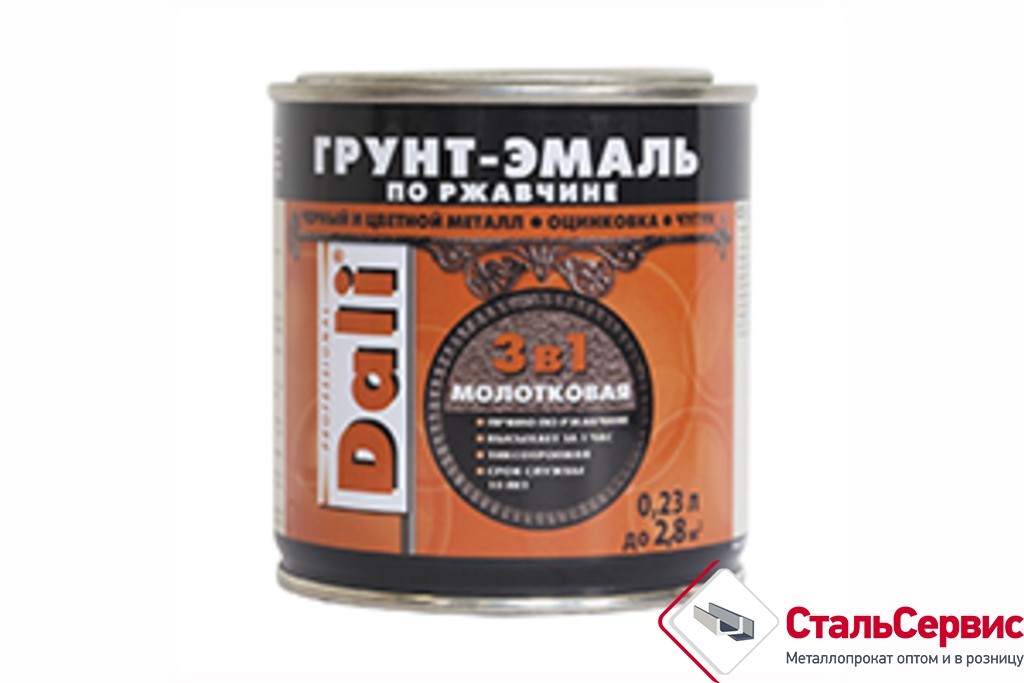 Эмаль молотковая DALI серая 0,23л.
