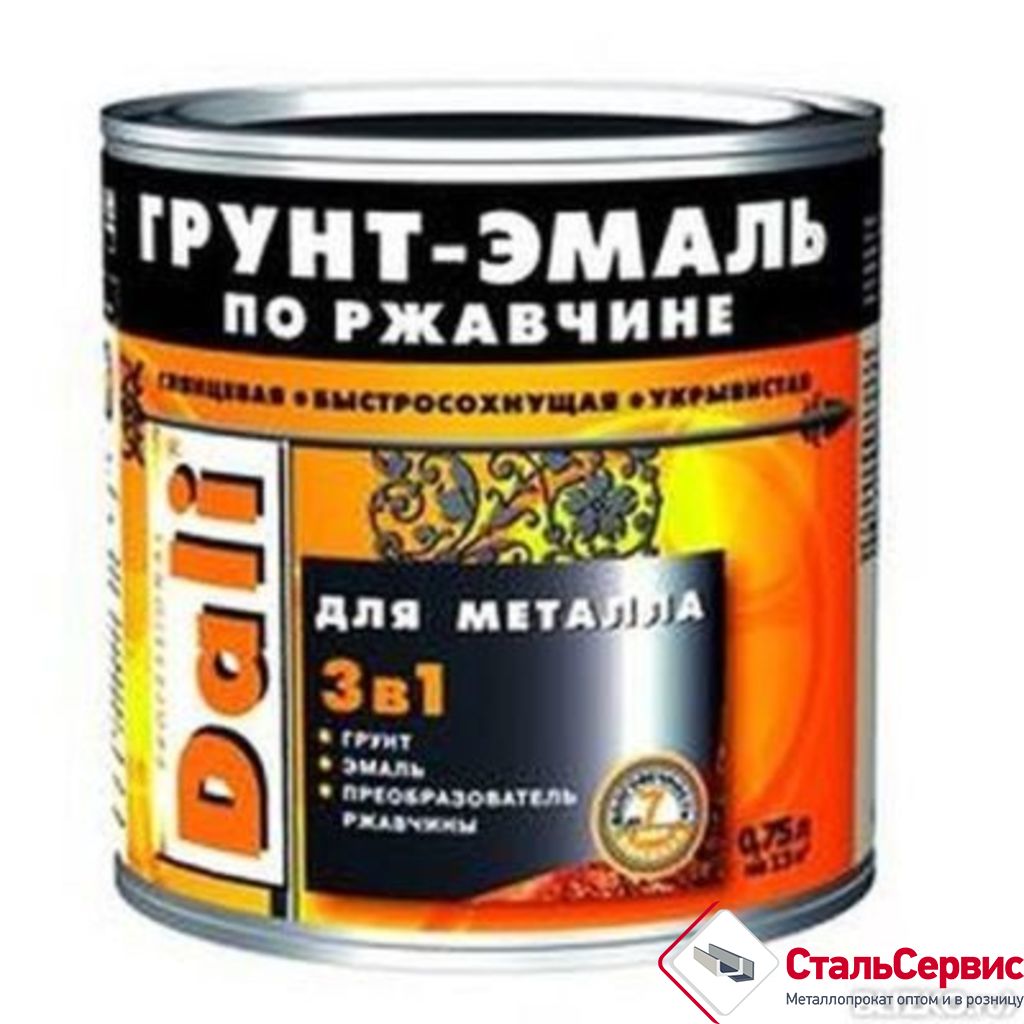 Эмаль по ржавчинеDALI черная RAL9005,0,75л.