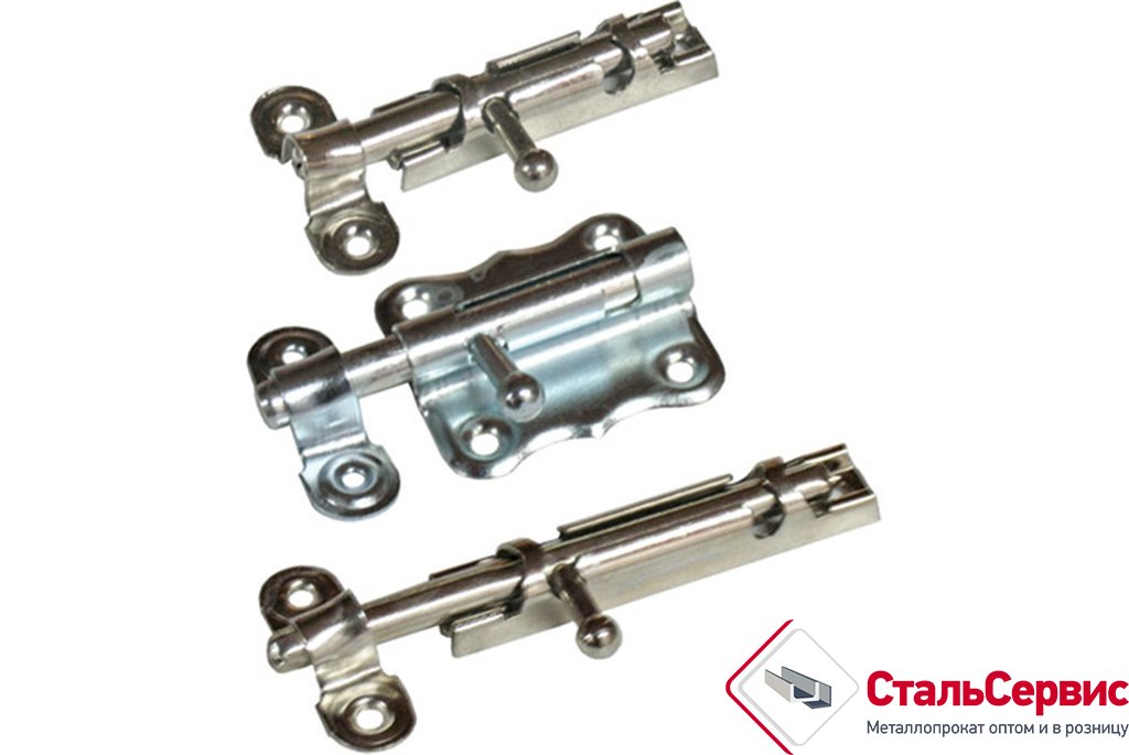 Шпингалет, 90мм, цинк, накладной